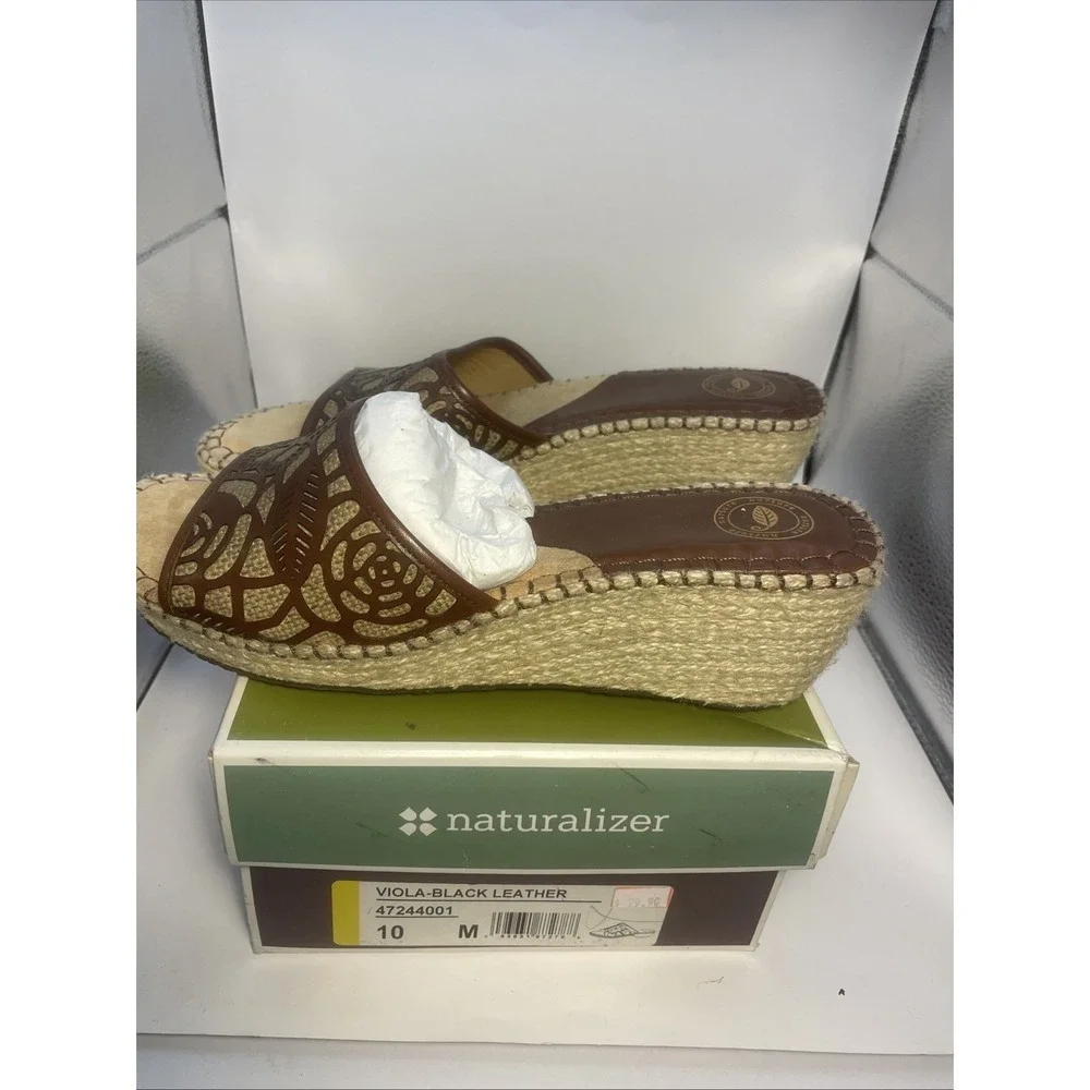 Nurture Leather Upper Slides Size 10 Medium Brazil